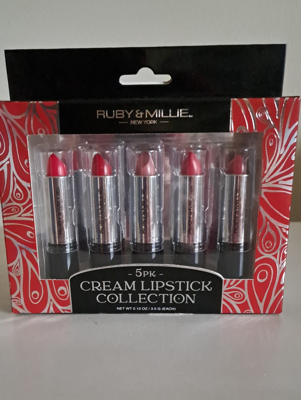 Ruby & Millie Cream Lipstick Collection - Pink/Red Shades (5pk)